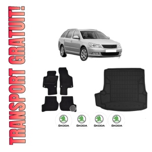 Set Covorase Presuri Auto Si Tavita Portbagaj SKODA Octavia II Combi (1Z5) din 2004-2013 SKODA