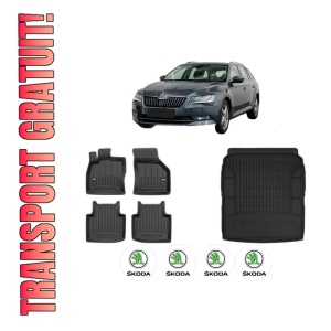 Set Covorase Presuri Auto Si Tavita Portbagaj SKODA SUPERB III Estate (3V5) din 2015-2024 SKODA