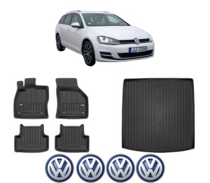 Set Covorase Presuri Auto Si Tavita Portbagaj Volkswagen GOLF VII Variant (BA5, BV5) din 2013-2021 Volkswagen - Img 2
