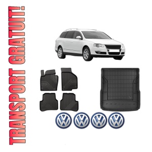 Set Covorase Presuri Auto Si Tavita Portbagaj Volkswagen PASSAT B6 Variant (3C5) din 2005-2011 Volkswagen