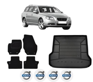 Set Covorase Presuri Auto Si Tavita Portbagaj VOLVO V70 III (135) din 2007-2016 VOLVO - Img 2