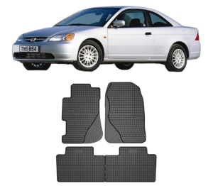 Set covorase presuri HONDA CIVIC VII Coupe (EM2) din 2001-2005, auto, din cauciuc thermoplastic, HONDA - Img 2