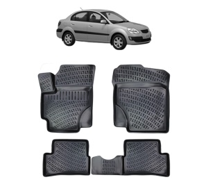 Set covorase presuri KIA RIO II din 2005-2011, auto, din cauciuc thermoplastic - Img 2