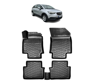 Set covorase presuri OPEL CROSSLAND X din 2017-2020, auto, din cauciuc thermoplastic - Img 2