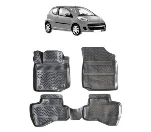 Set covorase presuri PEUGEOT 107 din 2005-2014, auto, din cauciuc thermoplastic - Img 2