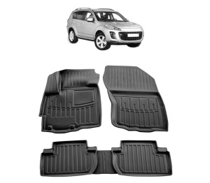 Set covorase presuri PEUGEOT 4007 din 2007-2013, auto, din cauciuc thermoplastic - Img 2
