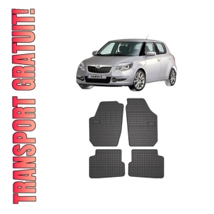 Set covorase presuri SKODA FABIA II (542) din 2006-2014, auto, din cauciuc thermoplastic, SKODA