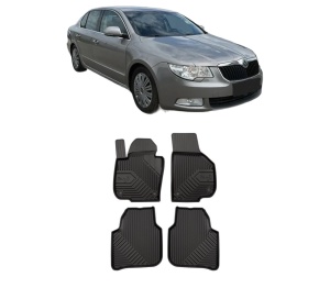 Set covorase presuri SKODA SUPERB II (3T4) din 2008-2015, auto, din cauciuc thermoplastic, SKODA - Img 2