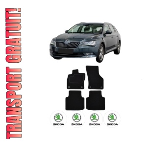 Set Covorase Presuri SKODA SUPERB III Estate (3V5) din 2015-2024, Auto, Material Textil Mocheta, SKODA