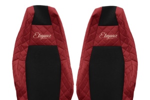 Set Huse Scaune Camion Tir SCANIA L din 2017-2023, Auto, Model ELEGANCE Q, Culoare Rosu, 4x Stickere auto cu SCANIA - Img 4