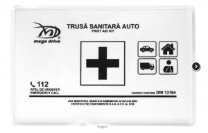 Set Kit - Trusa siguranta auto omologat R.A.R, Stingator cu manometru 1kg P1 , Trusa Medicala, 2 Triunghiuri Reflectorizante , 4 stickere autoadezive Dacia accesorii pentru autoturismul tau - masina v93119
