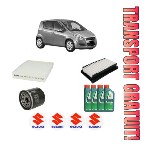 Set Pachet filtre revizie Bosch, 4 litrii ulei Castrol 10W40 SUZUKI SPLASH (EX) 1.2 (A5B412) din 2008, 4x Stickere auto cu SUZUKI