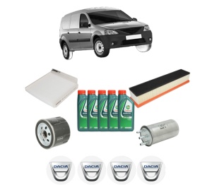 Set Pachet filtre revizie Bosch, 5 litrii ulei Castrol 10W40 DACIA LOGAN EXPRESS (FS_) 1.5 dCi (FS0W) din 2009, 4x Stickere auto cu DACIA - Img 2