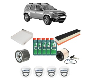 Set Pachet filtre revizie Bosch, 5 litrii ulei Castrol 10W40 DACIA DUSTER (HS_) 1.5 dCi din 2010-2018, 4x Stickere auto cu DACIA - Img 2