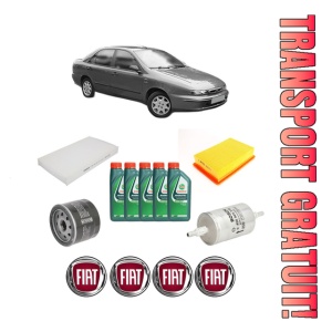 Set Pachet filtre revizie Bosch, 5 litrii ulei Castrol 10W40 FIAT MAREA (185_) 2.0 150 20V din 2001-2002, 4x Stickere auto cu FIAT