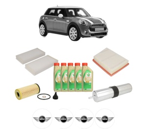 Set Pachet filtre revizie Bosch, 5 litrii ulei Castrol 5W30 MINI MINI (F55) One D din 2014, 4x Stickere auto cu MINI - Img 2