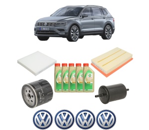 Set Pachet filtre revizie Bosch, 5 litrii ulei Castrol 5W30 Volkswagen TIGUAN ALLSPACE (BW2, BJ2) 1.5 TSI din 2018, 4x Stickere auto cu Volkswagen - Img 2