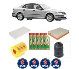 Set Pachet filtre revizie Bosch, 5 litrii ulei Castrol 5W40 SAAB 9-3 (YS3F, E79, D79, D75) 1.9 TiD din 2004-2015, 4x Stickere auto cu SAAB - Img 2