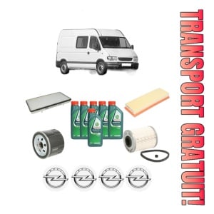 Set Pachet filtre revizie Bosch, 6 litrii ulei Castrol 10W40 OPEL MOVANO A Van (X70) 1.9 DTI (FD) din 2000-2001, 4x Stickere auto cu OPEL
