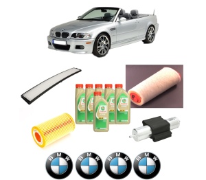 Set Pachet filtre revizie Bosch, 6 litrii ulei Castrol 5W30 BMW Seria 3 Compact (E46) 320 td din 2001-2002, 4x Stickere auto cu BMW - Img 2