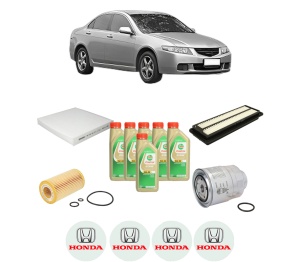 Set Pachet filtre revizie Bosch, 6 litrii ulei Castrol 5W30 HONDA ACCORD VII (CL, CN) 2.2 i-CTDi (CN1) din 2004-2008, 4x Stickere auto cu HONDA - Img 2
