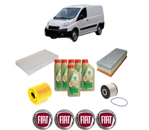 Set Pachet filtre revizie Bosch, 6 litrii ulei Castrol 5W40 FIAT SCUDO Van (270_, 272_) 2.0 D Multijet din 2011-2016, 4x Stickere auto cu FIAT - Img 2