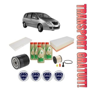 Set Pachet filtre revizie Bosch, 6 litrii ulei Castrol 5W40 LANCIA PHEDRA (179_) 2.0 JTD (179.AXE1A) din 2003-2010, 4x Stickere auto cu LANCIA