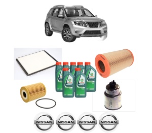 Set Pachet filtre revizie Bosch, 7 litrii ulei Castrol 10W40 NISSAN TERRANO II (R20) 3.0 Di 4WD din 2002-2007, 4x Stickere auto cu NISSAN - Img 2