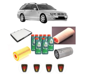 Set Pachet filtre revizie Bosch, 7 litrii ulei Castrol 10W40 ROVER 75 I Tourer (RJ) 2.0 CDTi din 2003-2005, 4x Stickere auto cu ROVER - Img 2