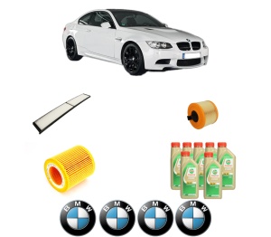 Set Pachet filtre revizie Bosch, 7 litrii ulei Castrol 5W30 BMW Seria 3 Coupe (E92) 325 i xDrive din 2010-2013, 4x Stickere auto cu BMW - Img 2