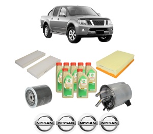 Set Pachet filtre revizie Bosch, 7 litrii ulei Castrol 5W30 NISSAN NAVARA NP300 (D40) 2.5 dCi 4WD din 2005, 4x Stickere auto cu NISSAN - Img 2