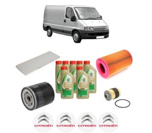 Set Pachet filtre revizie Bosch, 7 litrii ulei Castrol 5W40 CITROEN JUMPER I Van (244) 2.0 HDi din 2002-2006, 4x Stickere auto cu CITROEN - Img 2