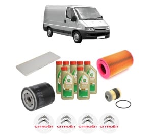 Set Pachet filtre revizie Bosch, 7 litrii ulei Castrol 5W40 CITROEN JUMPER I Van (244) 2.2 HDi din 2002-2006, 4x Stickere auto cu CITROEN - Img 2