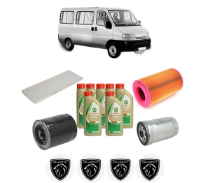 Set Pachet filtre revizie Bosch, 7 litrii ulei Castrol 5W40 PEUGEOT BOXER Bus (230P) 2.8 HDi All-wheel Drive din 2000-2001, 4x Stickere auto cu PEUGEOT - Img 2