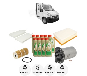 Set Pachet filtre revizie Bosch, 9 litrii ulei Castrol 5W40 RENAULT MASTER III Platform/Chassis (EV, HV, UV) 2.3 dCi 145 FWD (EV0E, EV0F, HV0E, HV0F, UV0E, UV0F,... din 2010, 4x Stickere auto cu RENAULT - Img 2