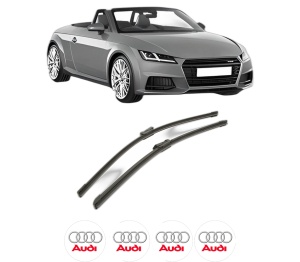 Set stergatoare AUDI TT Roadster (FV9, FVR) din 2014-2020, pentru parbriz auto, 2 bucati, Bosch Aerotwin, din cauciuc siliconat rezistent, 4 Stickere Auto AUDI v52321