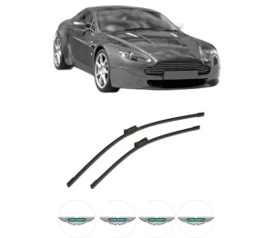 Set stergatoare auto ASTON MARTIN VANTAGE Vantage din 2008-2018, pentru parbriz auto, 2 bucati, Bosch Aerotwin, din cauciuc siliconat rezistent, 4 Stickere Auto ASTON MARTIN - Img 2