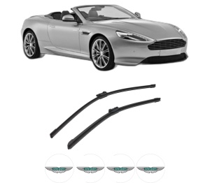 Set stergatoare auto ASTON MARTIN VIRAGE Volante din 2011-2012, pentru parbriz auto, 2 bucati, Bosch Aerotwin, din cauciuc siliconat rezistent, 4 Stickere Auto ASTON MARTIN - Img 2