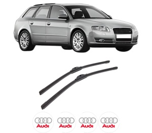 Set stergatoare auto AUDI A4 B7 Avant (8ED) din 2004-2008, pentru parbriz auto, 2 bucati, Bosch Aerotwin, din cauciuc siliconat rezistent, 4 Stickere Auto AUDI - Img 2