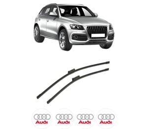 Set stergatoare auto AUDI Q5 (8RB) din 2008-2017, pentru parbriz auto, 2 bucati, Bosch Aerotwin, din cauciuc siliconat rezistent, 4 Stickere Auto AUDI - Img 2