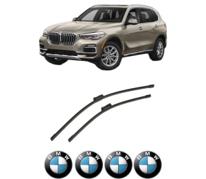 Set stergatoare auto BMW Seria X5 (G05, F95) din 2018-2023, pentru parbriz auto, 2 bucati, Bosch Aerotwin, din cauciuc siliconat rezistent, 4 Stickere Auto BMW Seria - Img 2