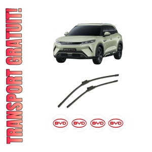 Set stergatoare auto BYD ATTO 2 din 2024, pentru parbriz auto, 2 bucati, Bosch Aerotwin, din cauciuc siliconat rezistent, 4 Stickere Auto BYD