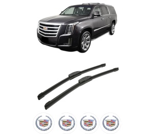 Set stergatoare auto CADILLAC ESCALADE din 1998-2020, pentru parbriz auto, 2 bucati, Bosch Aerotwin Retrofit, din cauciuc siliconat rezistent, 4 Stickere Auto CADILLAC - Img 2