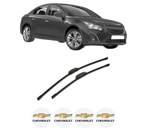 Set stergatoare auto CHEVROLET CRUZE (J300) din 2009-2018, pentru parbriz auto, 2 bucati, Bosch Aerotwin Retrofit, din cauciuc siliconat rezistent, 4 Stickere Auto CHEVROLET - Img 2