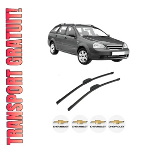 Set stergatoare auto CHEVROLET LACETTI Estate (J200) din 2005-2013, pentru parbriz auto, 2 bucati, Bosch Aerotwin Retrofit, din cauciuc siliconat rezistent, 4 Stickere Auto CHEVROLET