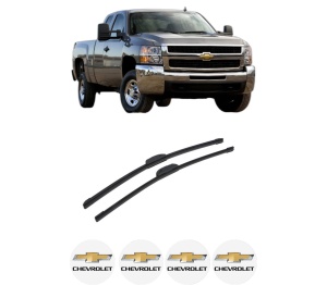 Set stergatoare auto CHEVROLET SILVERADO 2500 HD Extended Cab Pickup din 2008-2013, pentru parbriz auto, 2 bucati, Bosch Aerotwin Retrofit, din cauciuc siliconat rezistent, 4 Stickere Auto CHEVROLET - Img 2