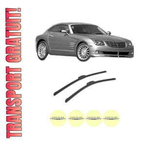 Set stergatoare auto CHRYSLER CROSSFIRE din 2003-2008, pentru parbriz auto, 2 bucati, Bosch Aerotwin Retrofit, din cauciuc siliconat rezistent, 4 Stickere Auto CHRYSLER