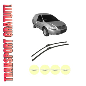 Set stergatoare auto CHRYSLER RAM VAN Van (RG) din 2005-2009, pentru parbriz auto, 2 bucati, Bosch Aerotwin Retrofit, din cauciuc siliconat rezistent, 4 Stickere Auto CHRYSLER