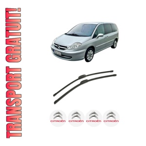 Set stergatoare auto CITROEN C8 Van (EA_, EB_) din 2003-2011, pentru parbriz auto, 2 bucati, Bosch Aerotwin Retrofit, din cauciuc siliconat rezistent, 4 Stickere Auto CITROEN