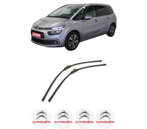 Set stergatoare auto CITROEN GRAND C4 SPACETOURER (3A_, 3E_) din 2018-2019, pentru parbriz auto, 2 bucati, Bosch Aerotwin, din cauciuc siliconat rezistent, 4 Stickere Auto CITROEN - Img 2